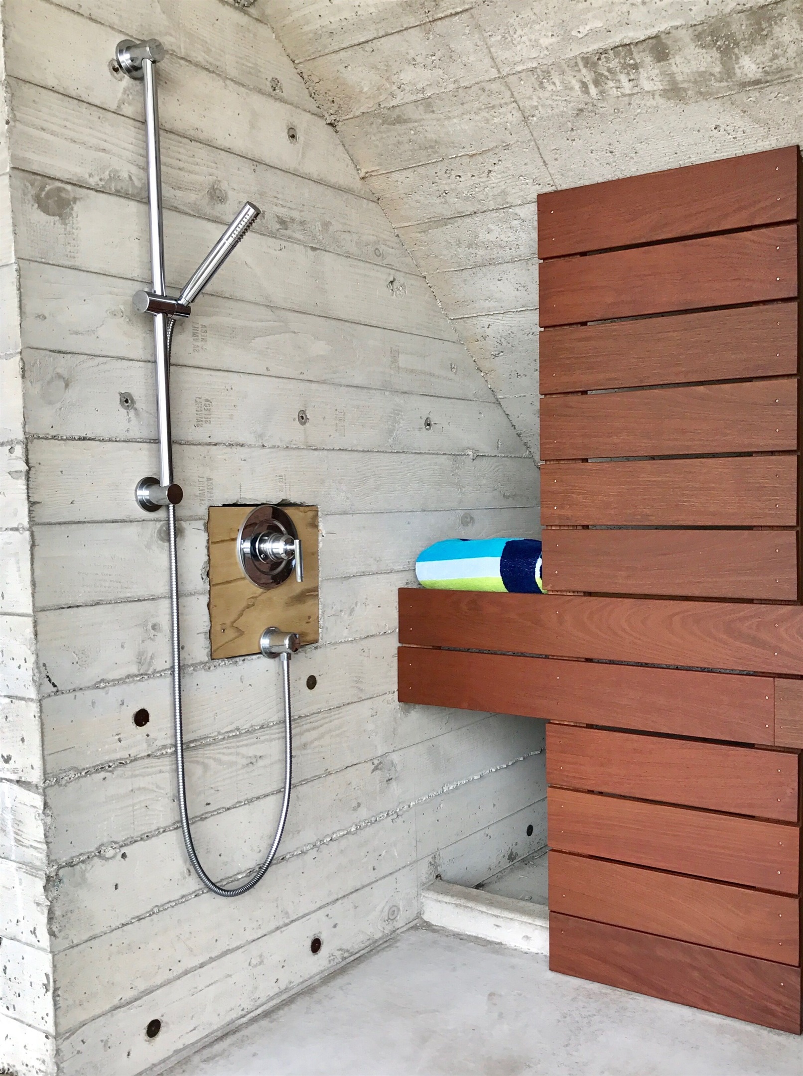 Relax in a warm Outdoor Shower after playing in the surf & sand