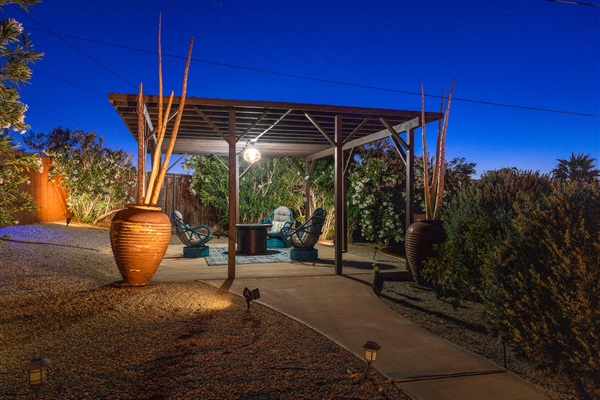 Fire pit at night