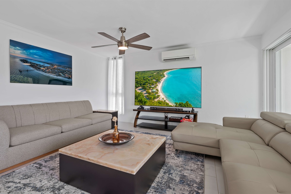 King size sleeper sofa and AC to keep everyone compfortable