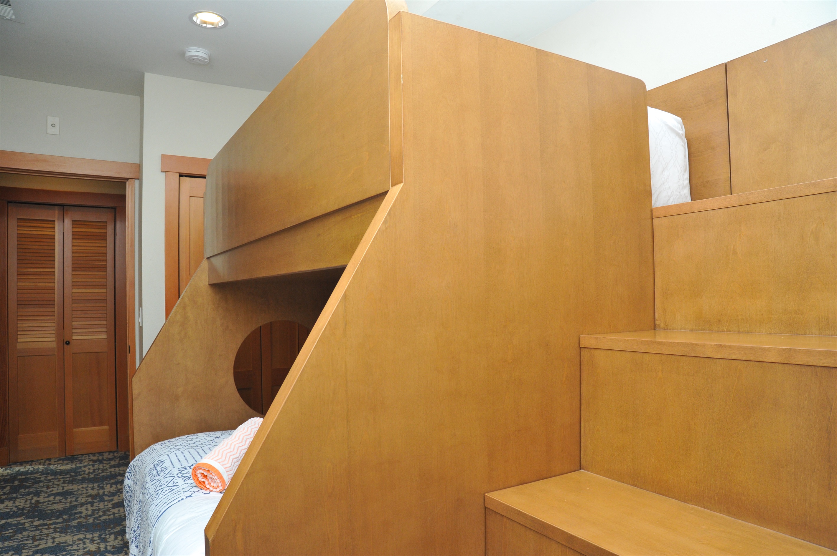 Bedroom #3 of 3: TV + Bunk beds: full sized bottom bunk with twin sized top bunk