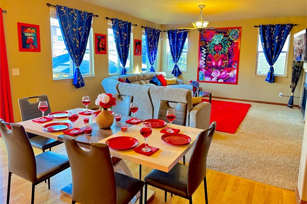 Bright Dining Area Right Beside the Spacious Living Room