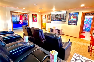Luxurious 6-seater theater room, designed for the ultimate movie-watching experience