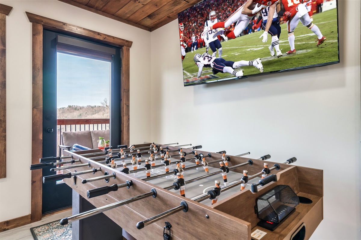 Fun game room for guests of all ages.