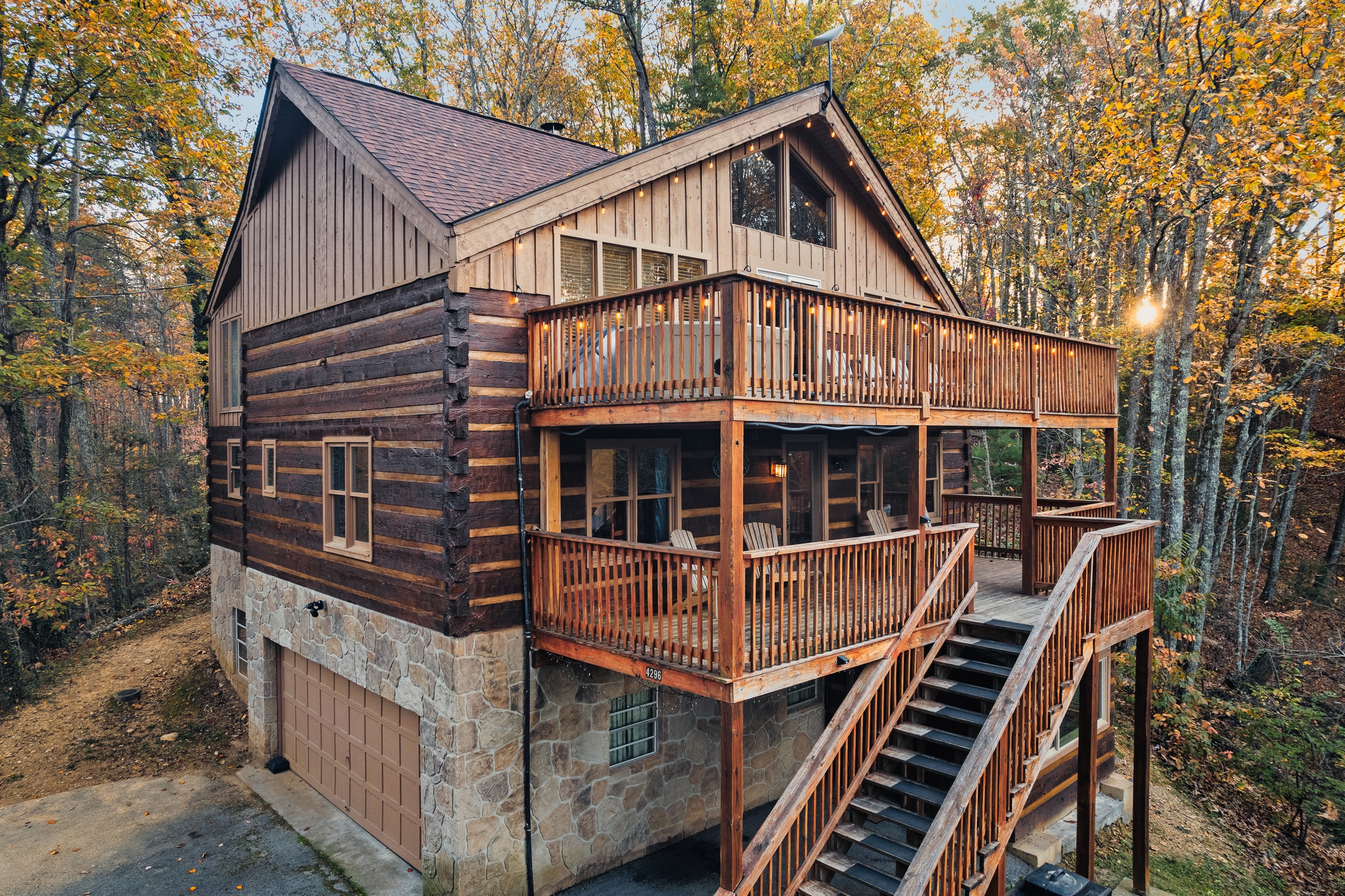An Original and Updated Hand-Hewn Cabin