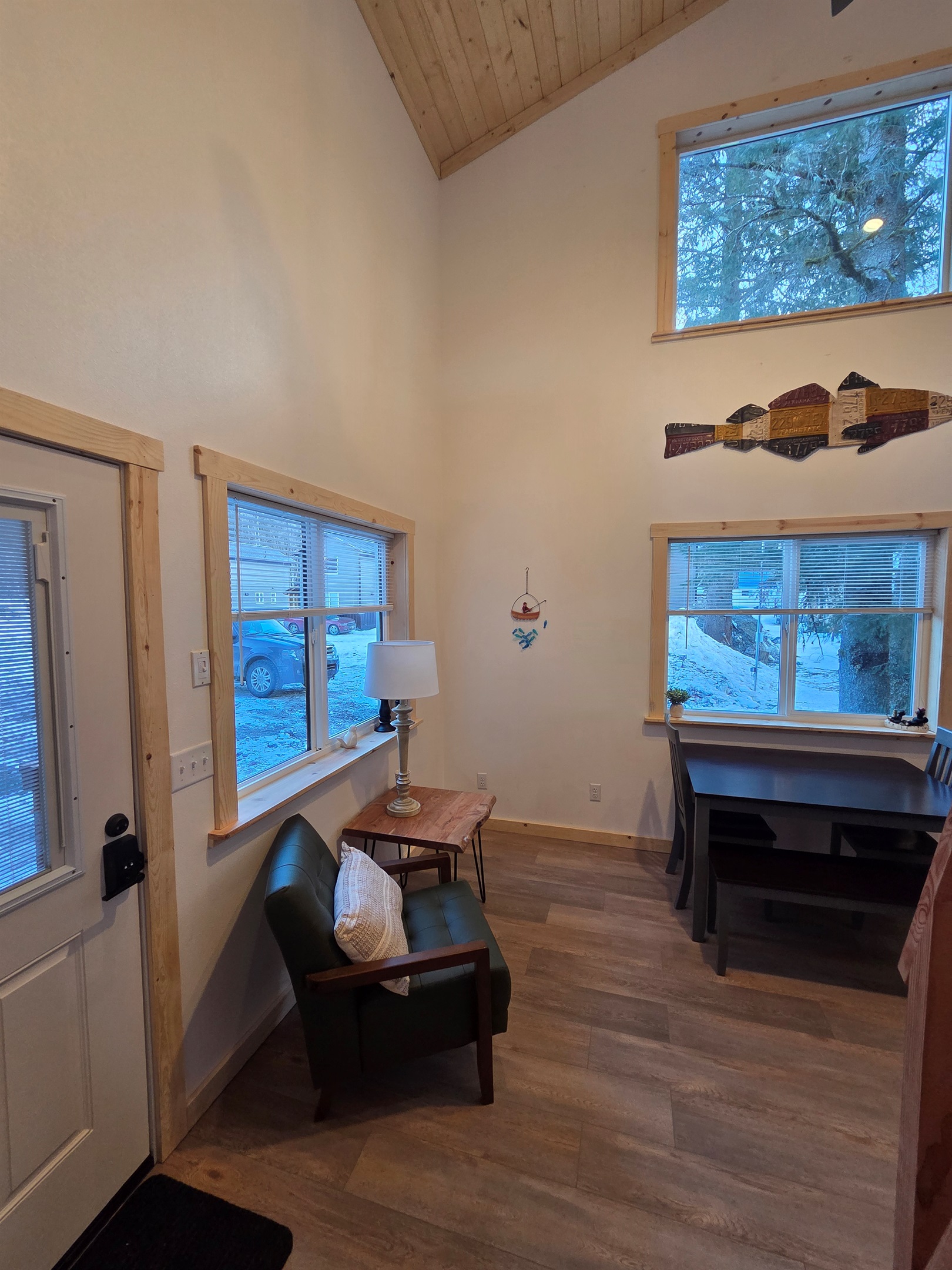 Main floor seating and dining area.