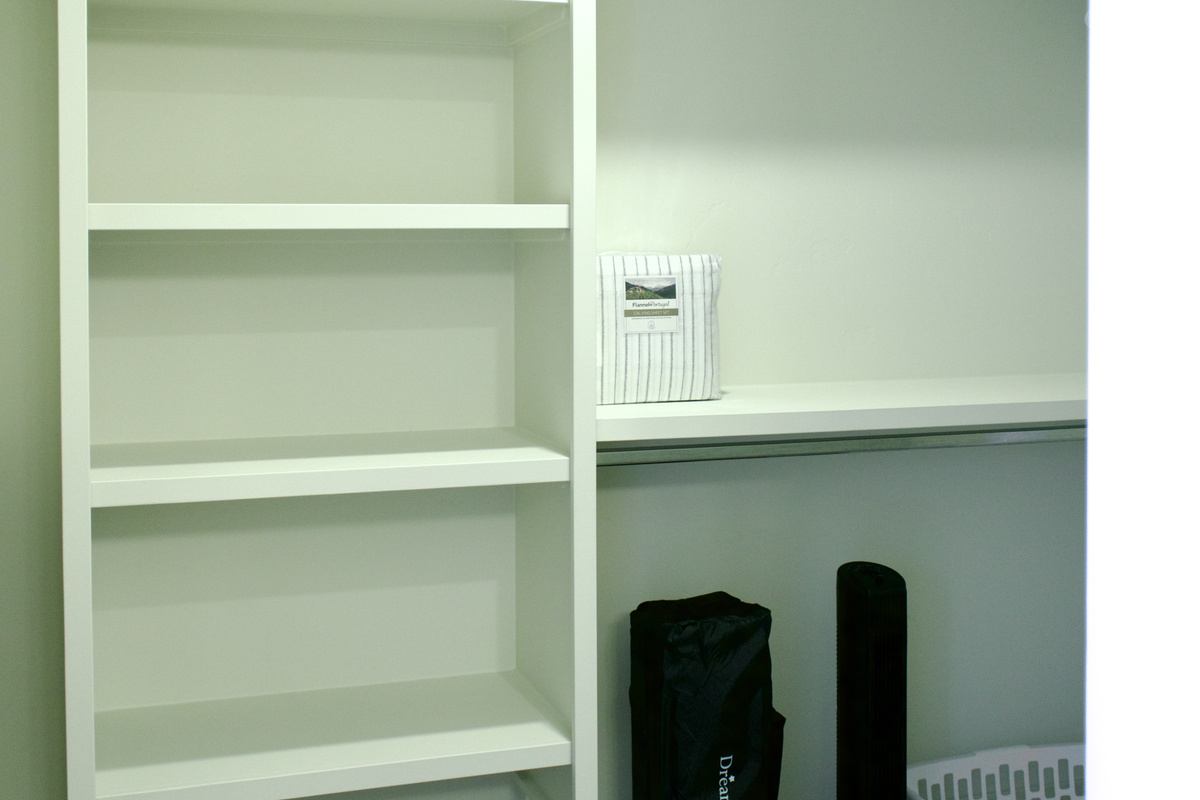 Oversized closet area located within the primary bathroom, providing ample storage space and added convenience.