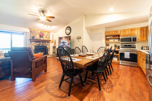 Dining room and kitchen main level