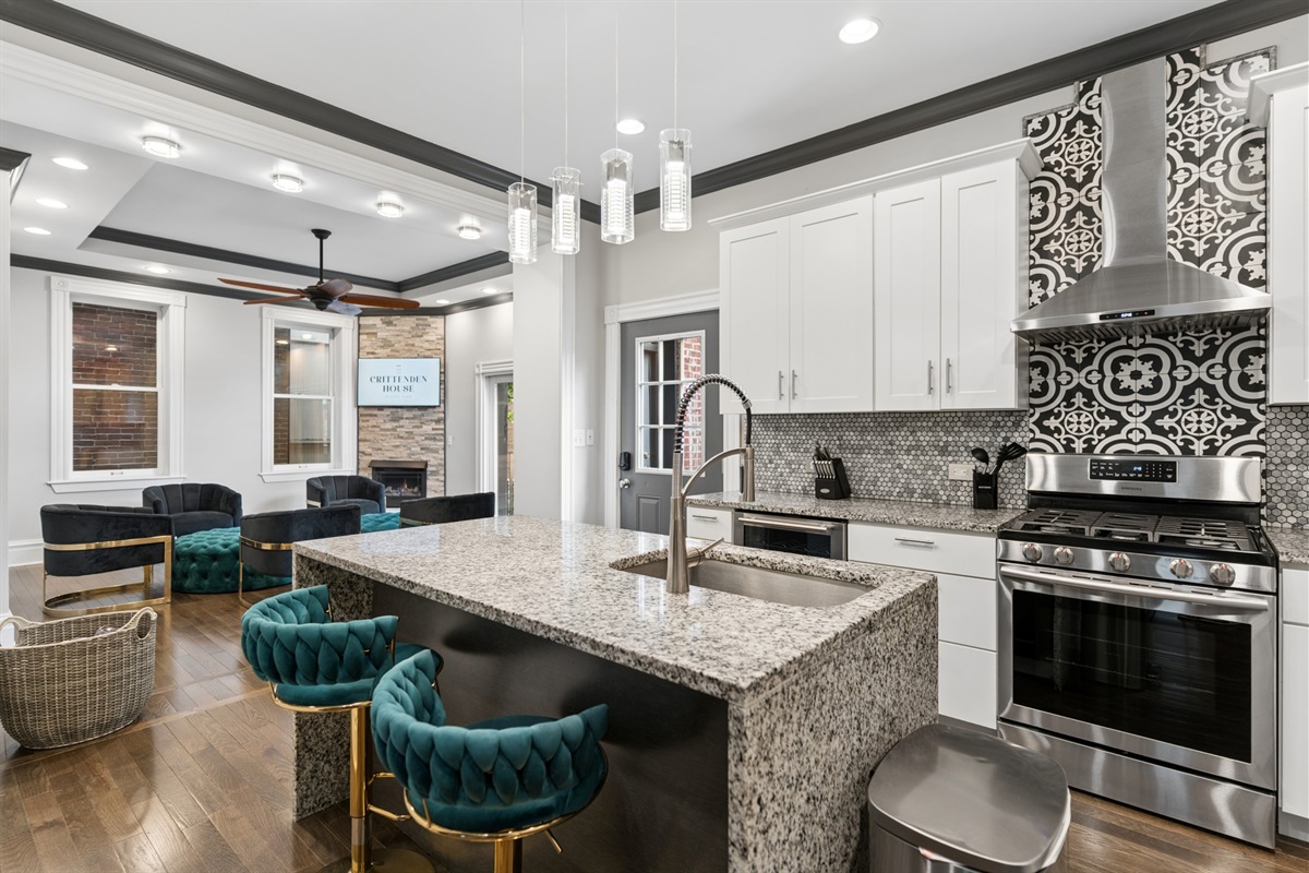 Cook, gather, and connect in the fully equipped chef's kitchen.
