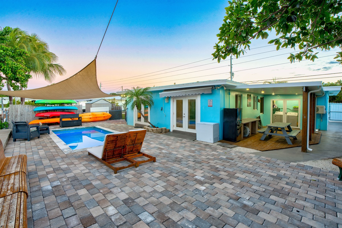 Enjoy the Keys in a private back yard oasis.
