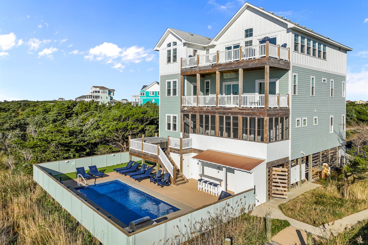 Back View/Pool View of Vacation Rental