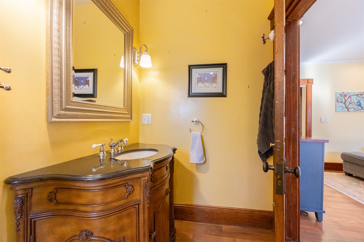Private bathroom with everything you need for a relaxing stay.