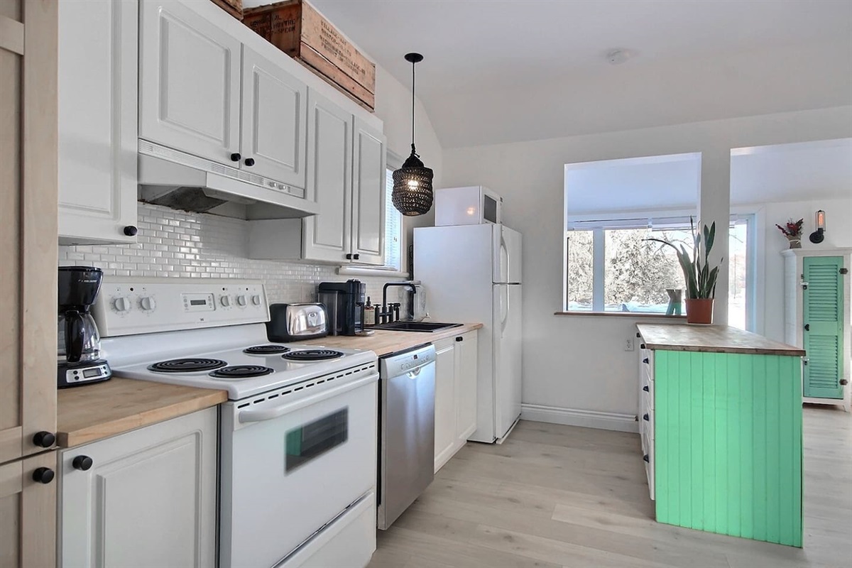 A functional kitchenette with everyday essentials.