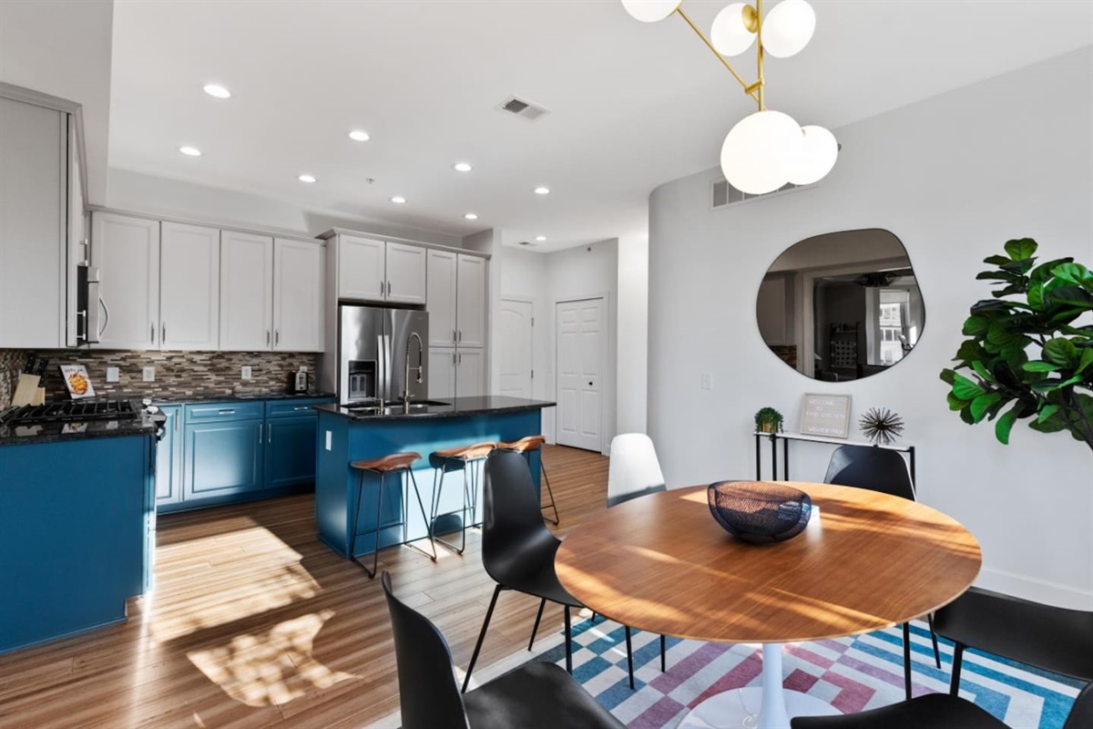 Bright and Stylish Dining area.