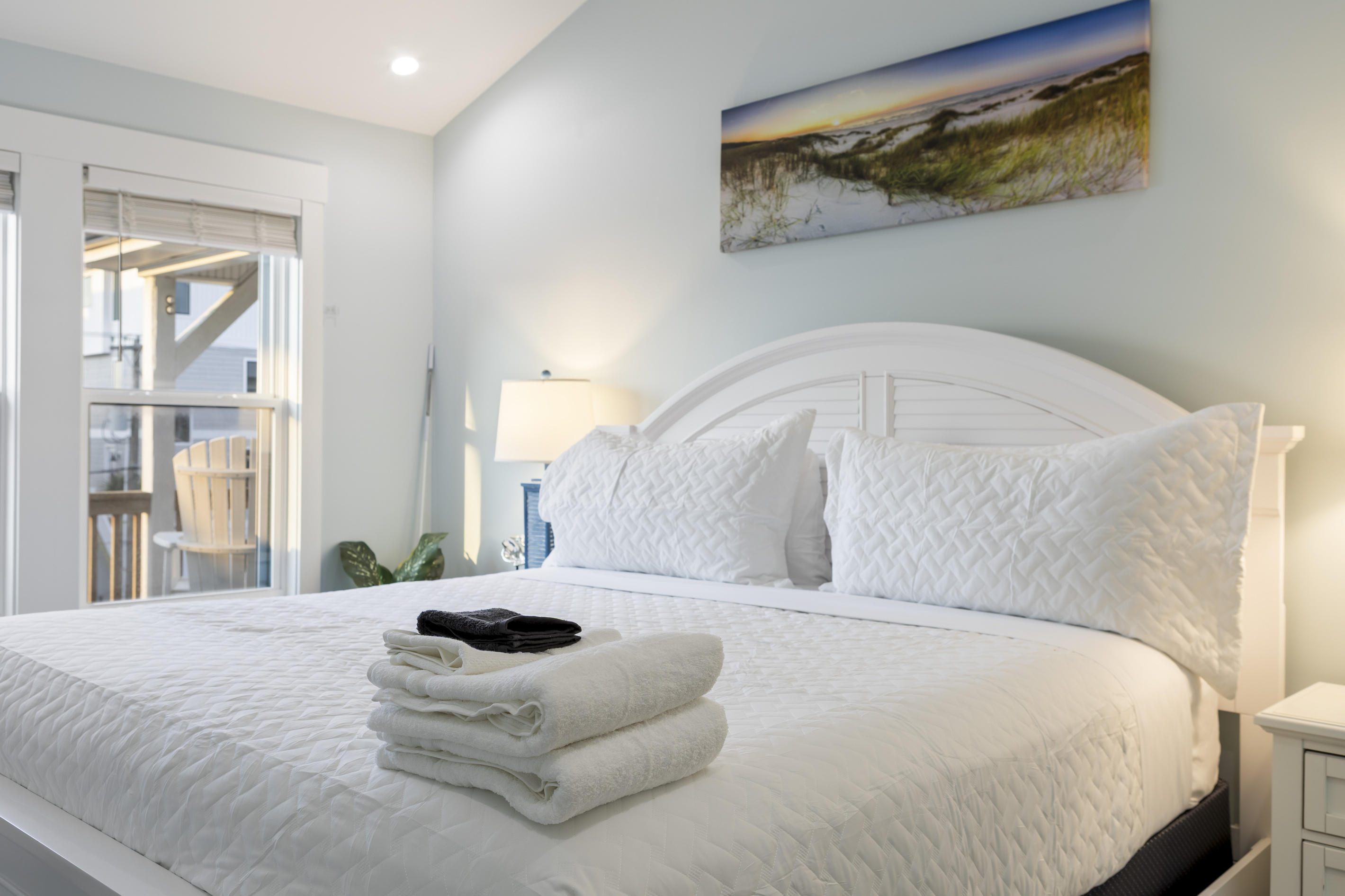 King bed | 3rd Floor | Bath linens provided