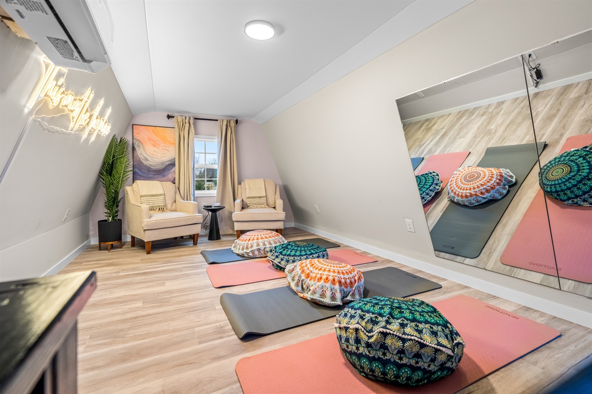 A little sanctuary inside your stay. Perfect for yoga, meditation, journaling, or just finding a little extra peace in the mountains.