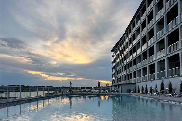 Beautiful sunsets from the pool area
