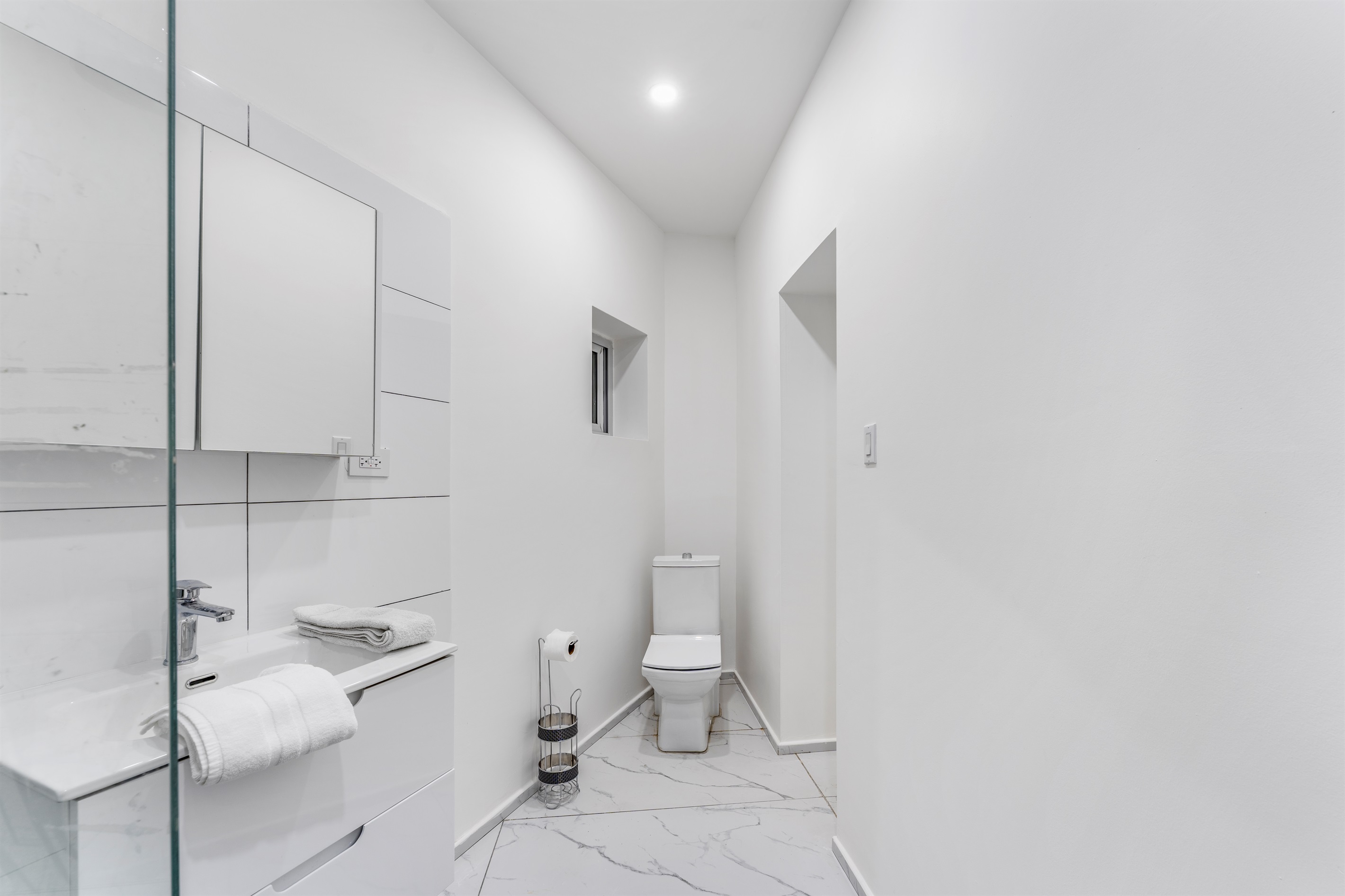 Ensuite to ground floor bedroom: View from the shower