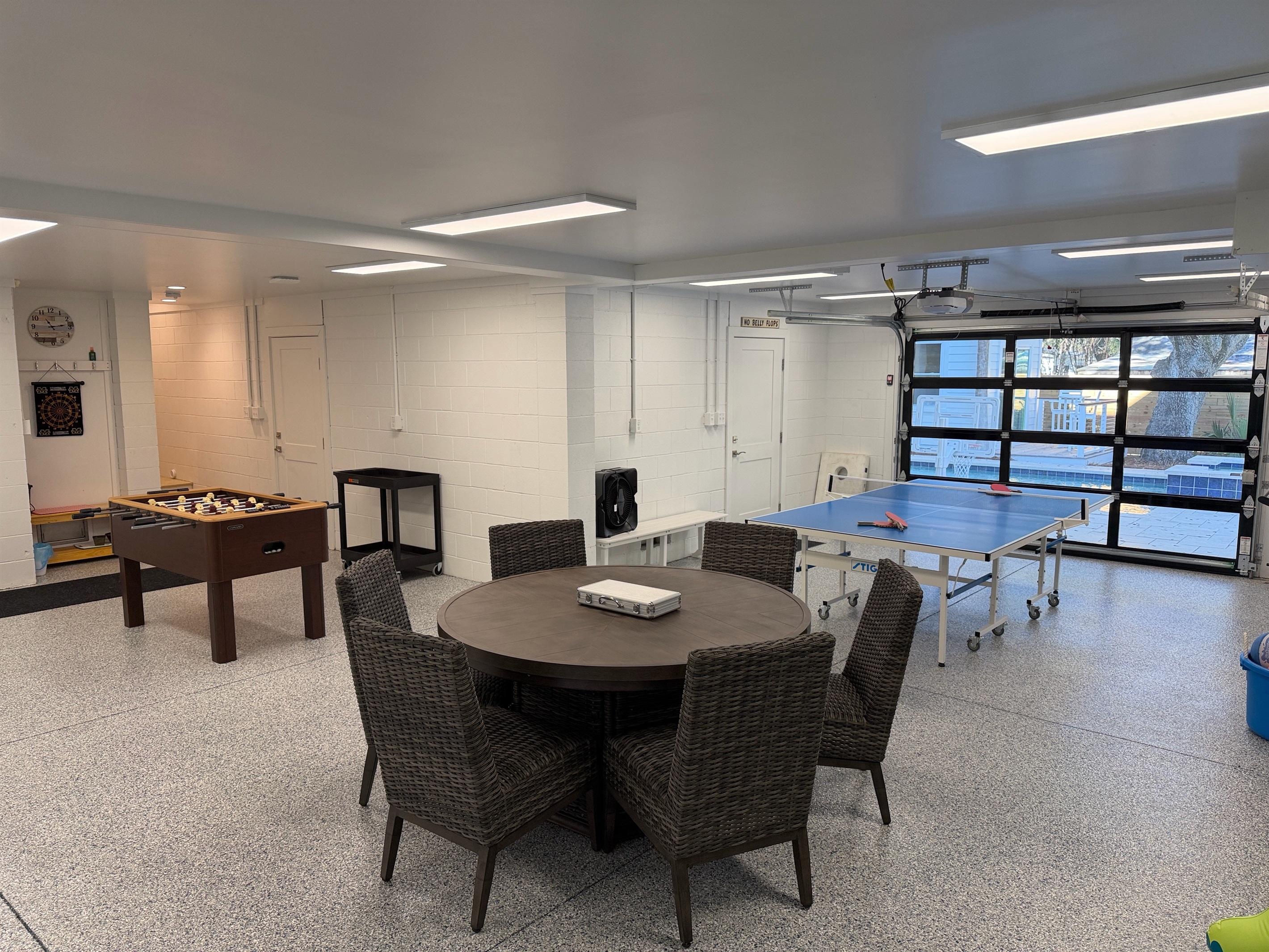 Poker table in Garage | Cameron by the Sea | 3203 Cameron | Isle of Palms, SC | IOP Escapes