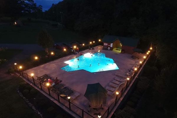 You have free access to the community pool which is in the shape of a cabin!