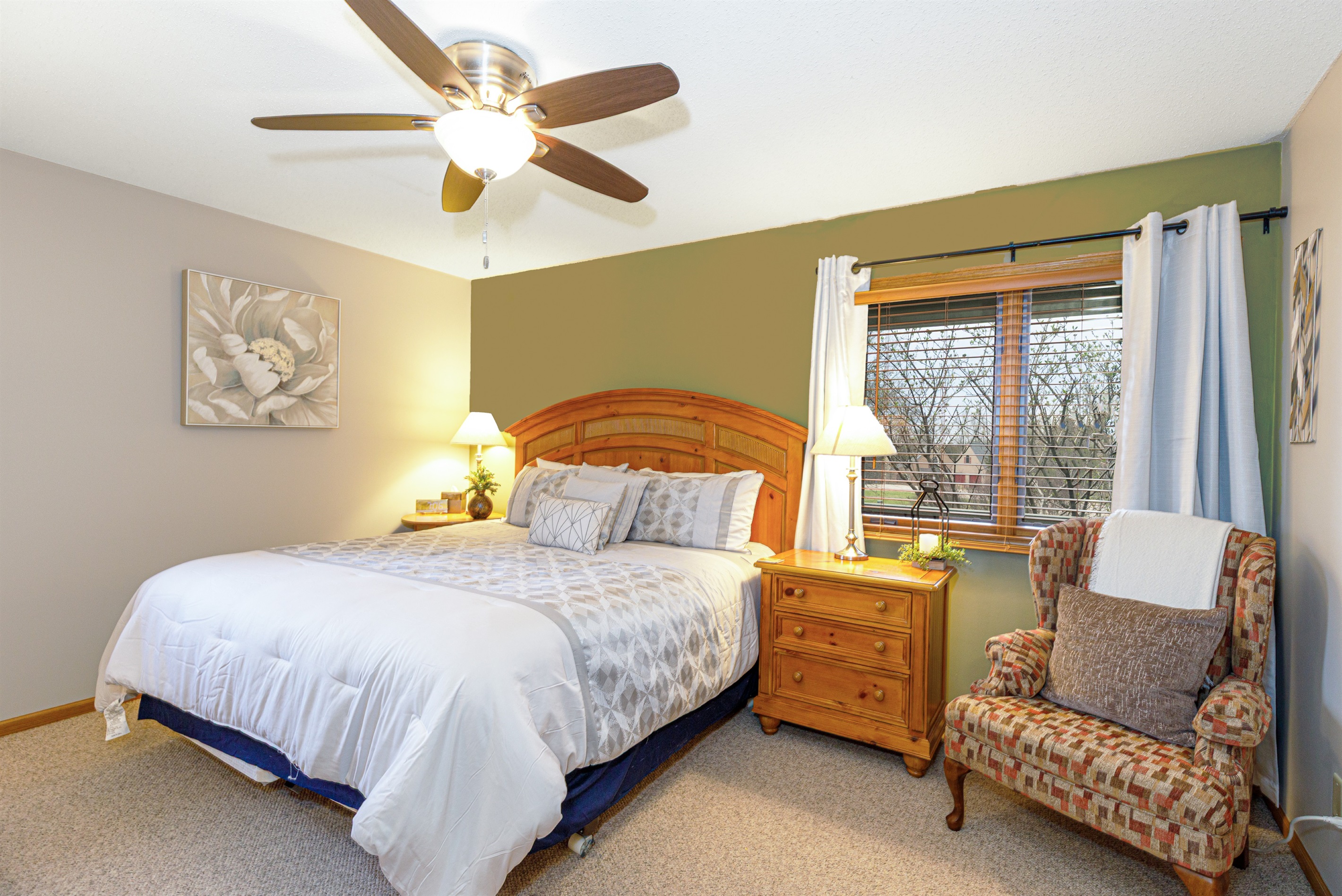 Bedroom #2 is on the main floor with a King bed and ensuite bathroom. 