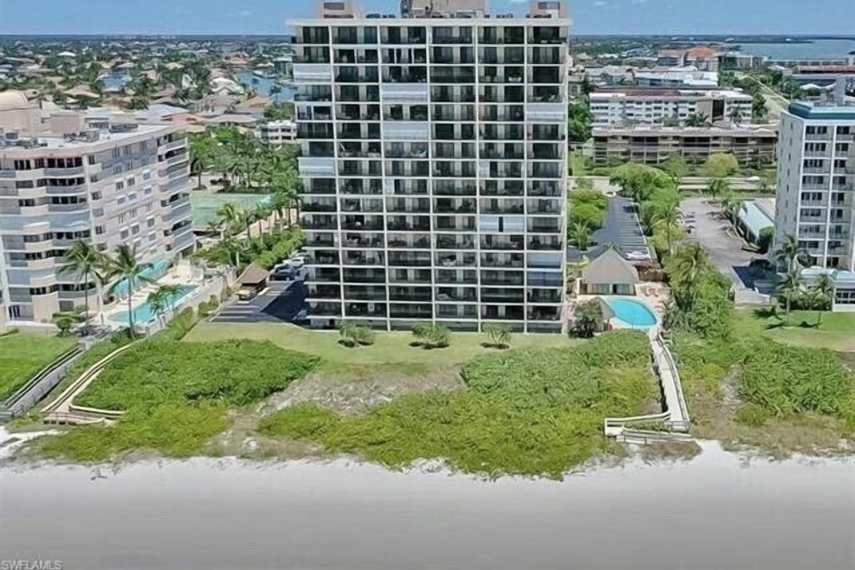 Beach view of the building
