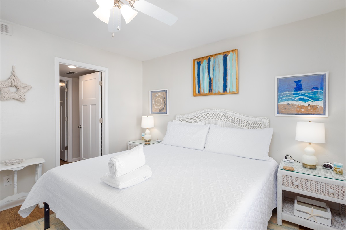 King-size bed in the master bedroom