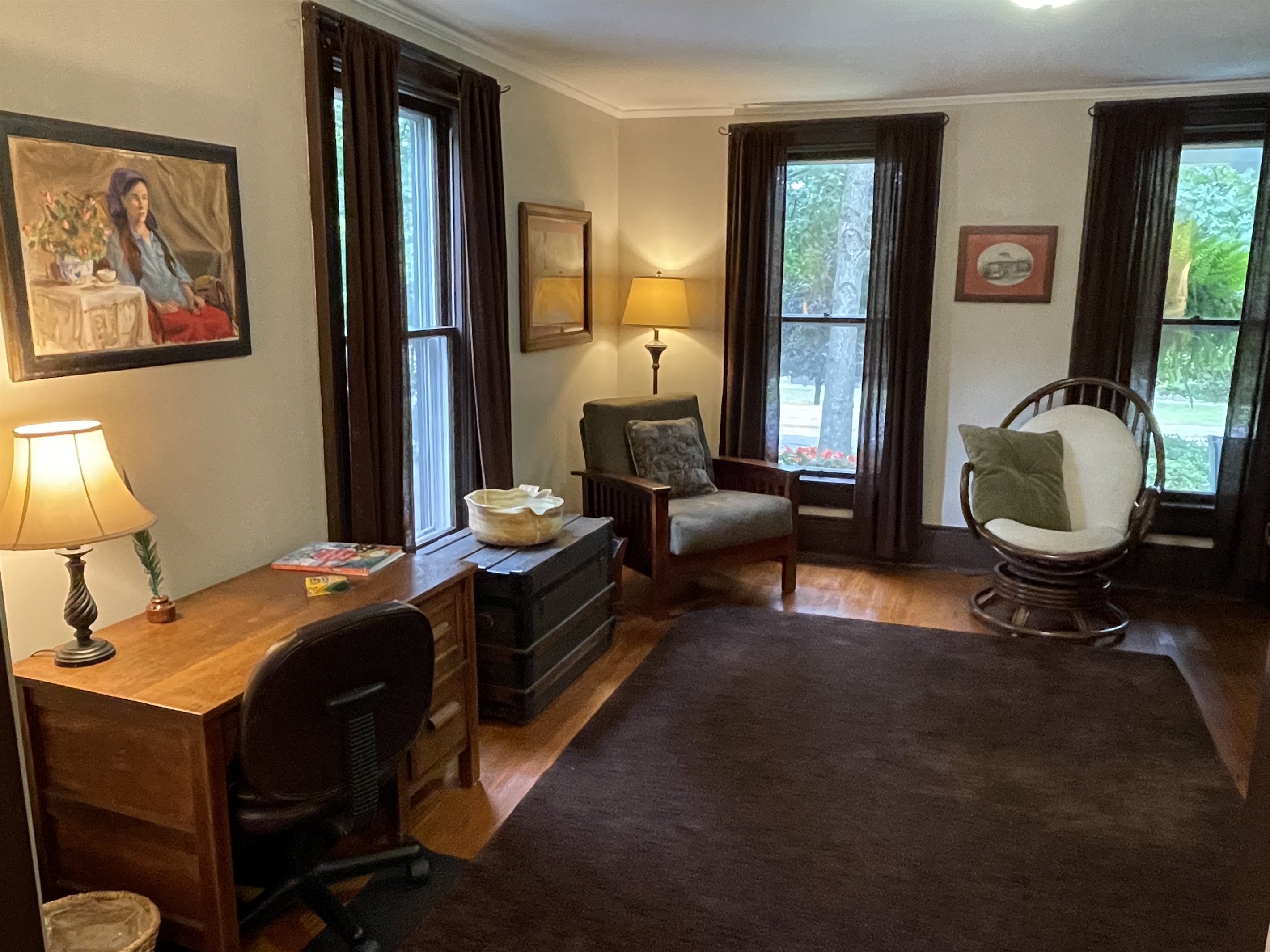 Desk area in family room
