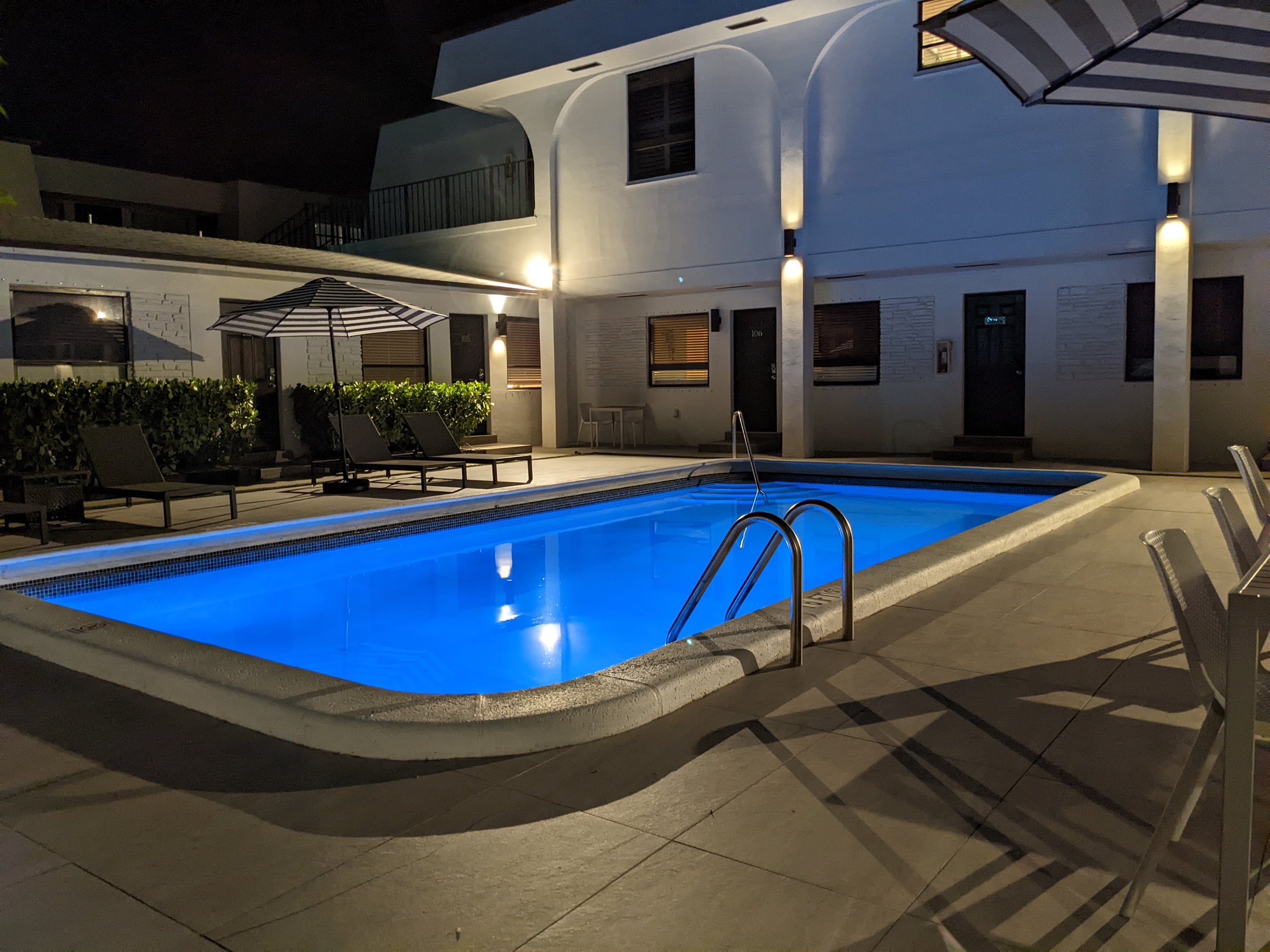 Alternative view of the pool