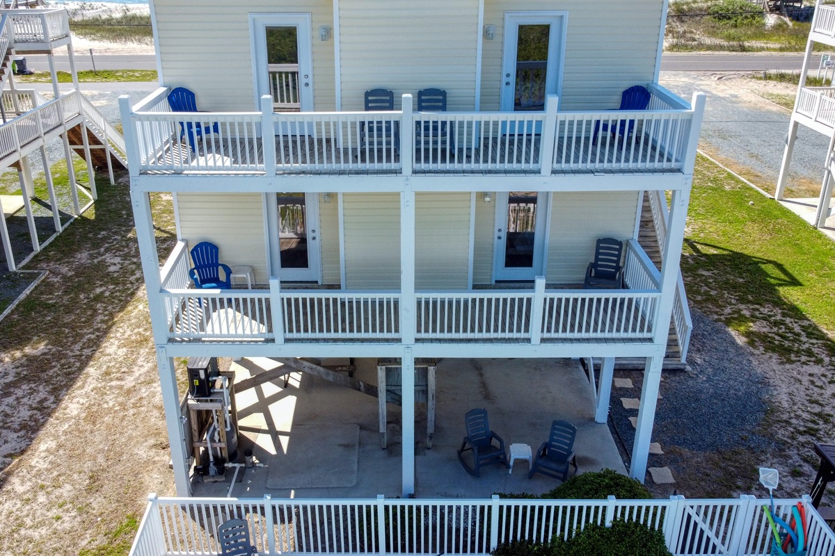 Sound Side balconies off the bedrooms