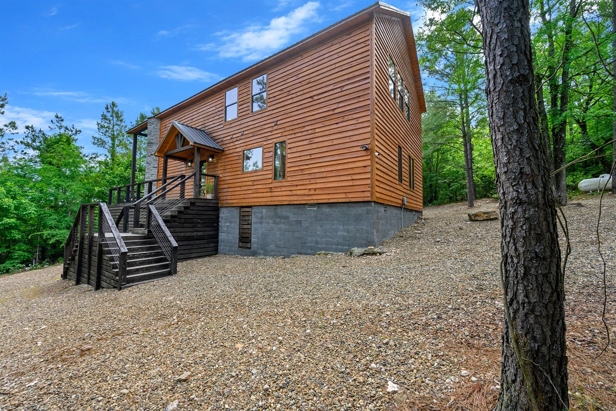 Spacious, private, and nestled in nature with easy access.