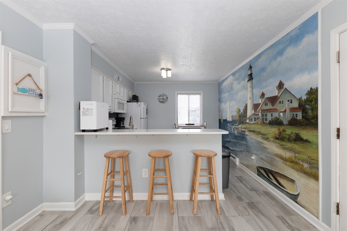 Dining space next to the kitchen