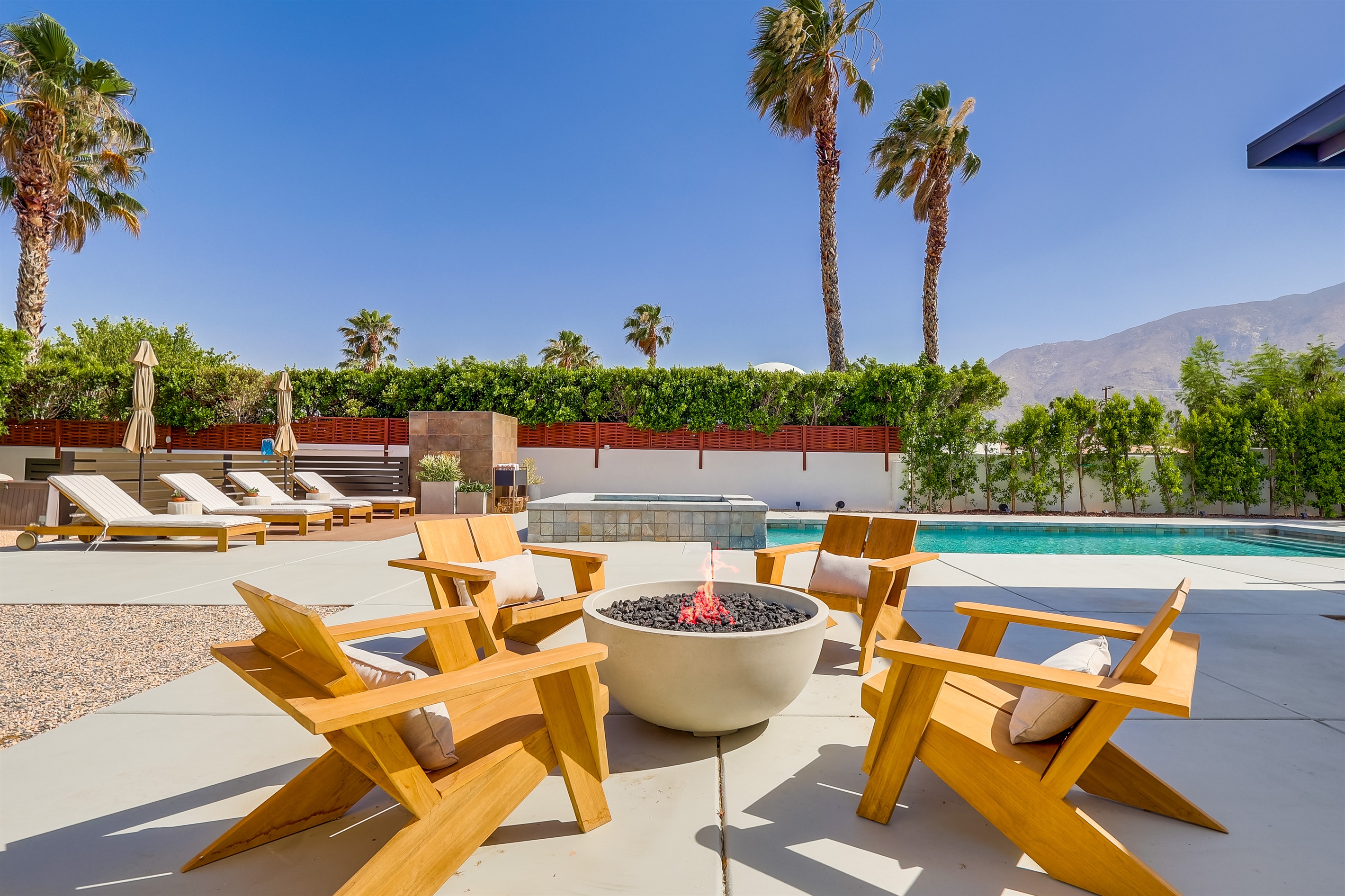 Seating area with fire pit