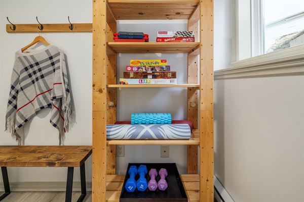 Games, Yoga Matts and Weights