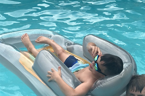 Oversized pool for hours of fun with the family after a day at Silver Dollar City.