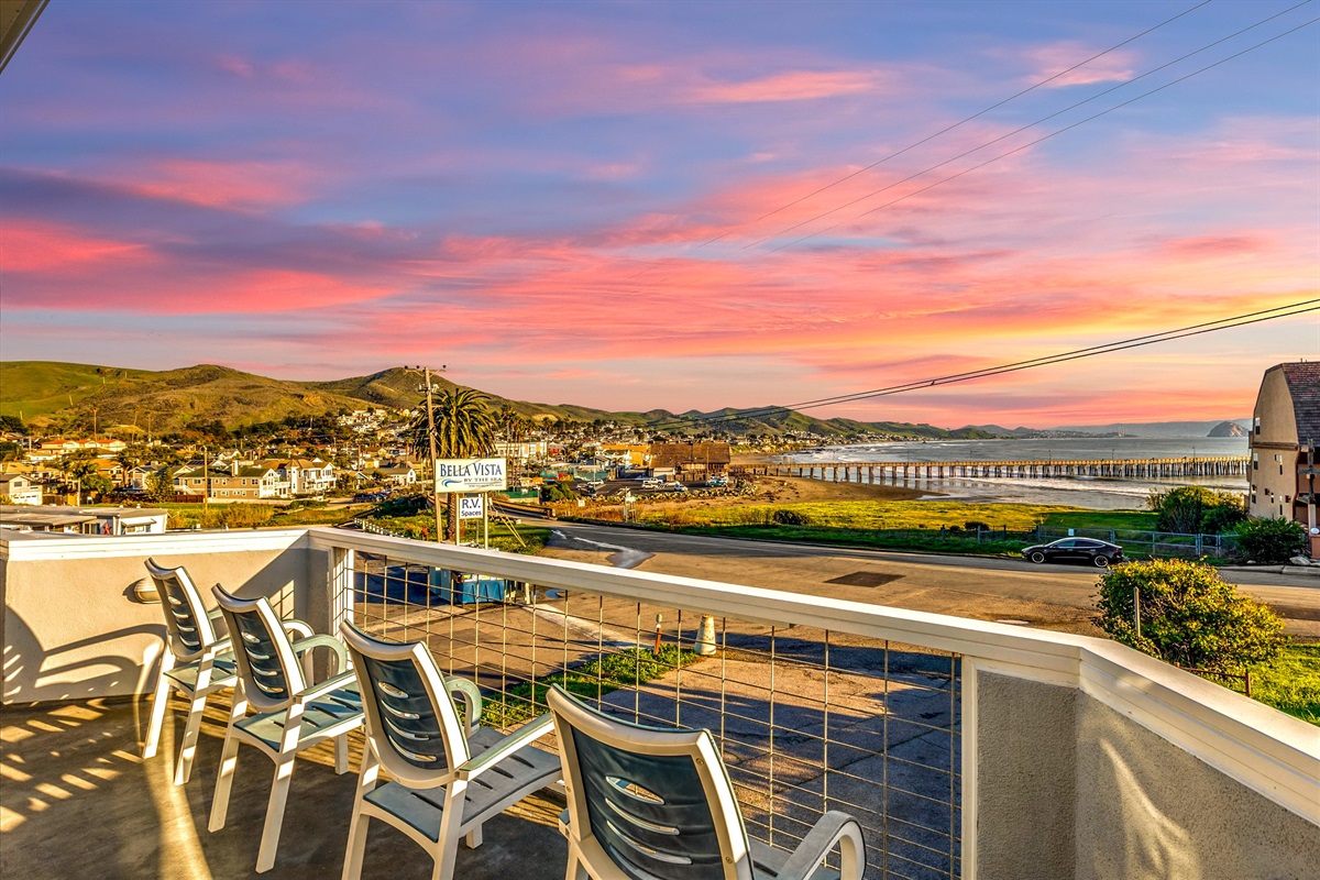 Evenings that feel a little magical — sunsets over the ocean, and views of Morro Bay Rock.