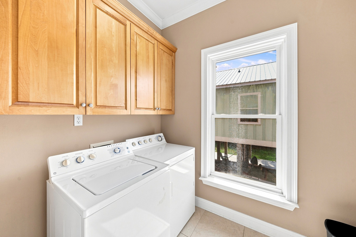 Bathroom with a relaxing soaking tub and bright window