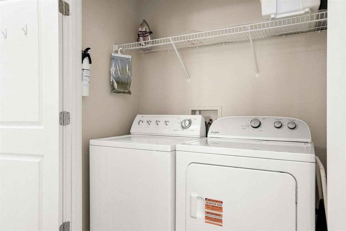 Washer & Dryer in unit.