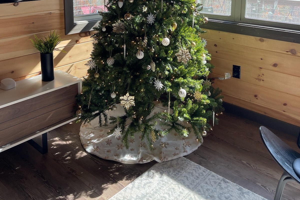 Our Christmas tree is up!  Come celebrate the holidays at Firefly!