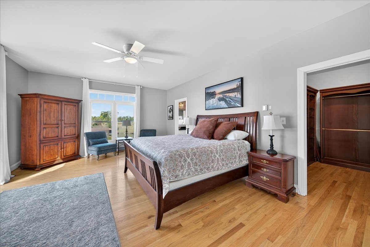 Enjoy luxury in the oversized primary with seating and large walk-in closet with closet system.