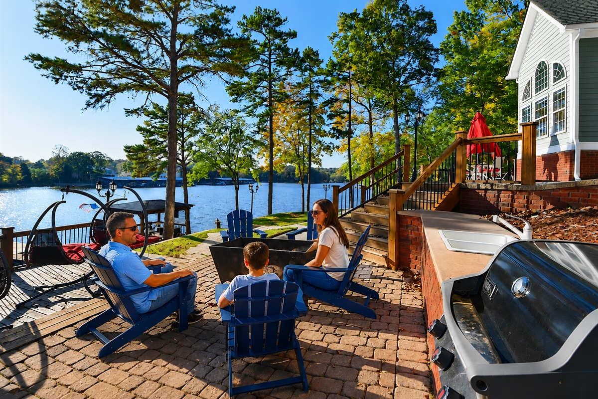 Enjoy conversations around our fire pit, or grill up some good eats with our gas grill.