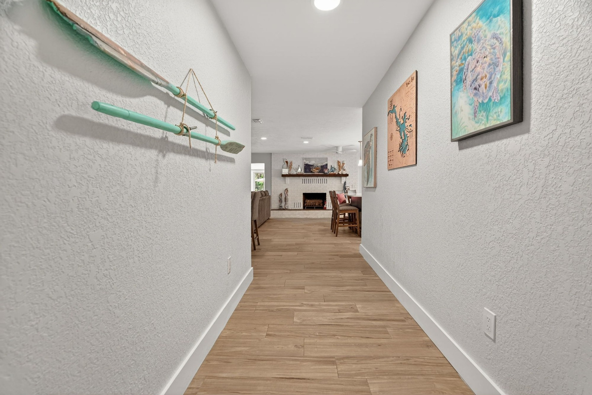 Bright interior entrance hallway