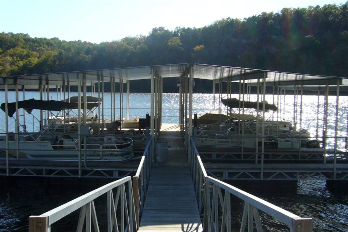 Boat dock access open to guests for fishing and sunset gazing