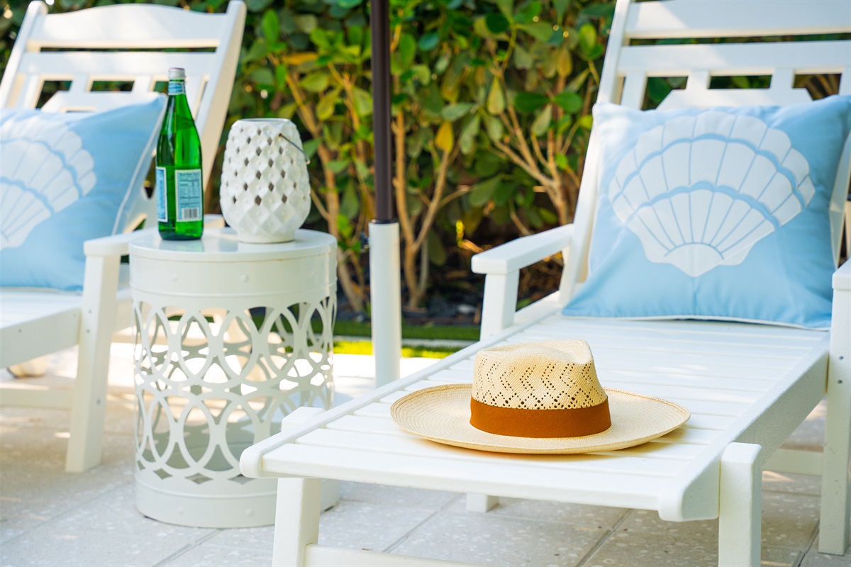 Sun-soaked relaxation at its finest in our private backyard garden.