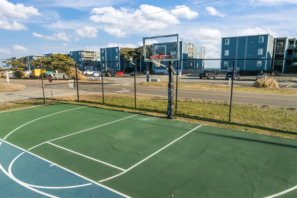 Half court basketball for guests to use throughout their stay!