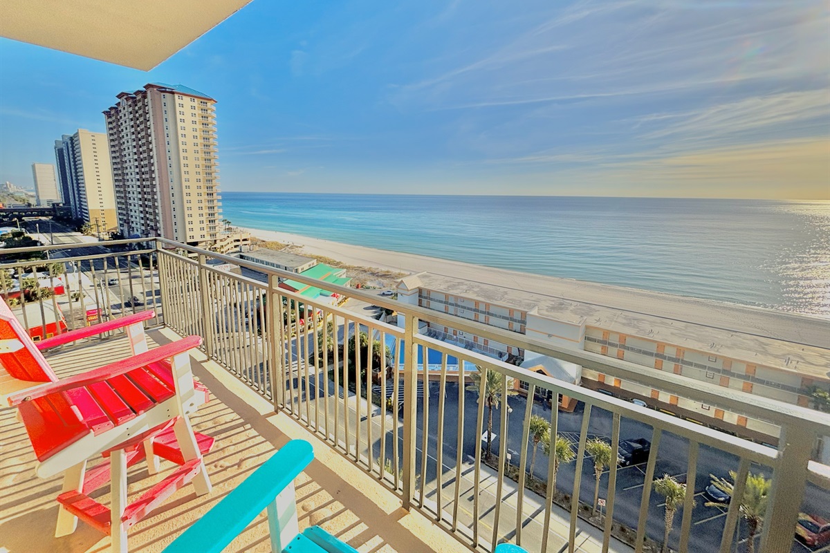 Premium seating on balcony with incredible views