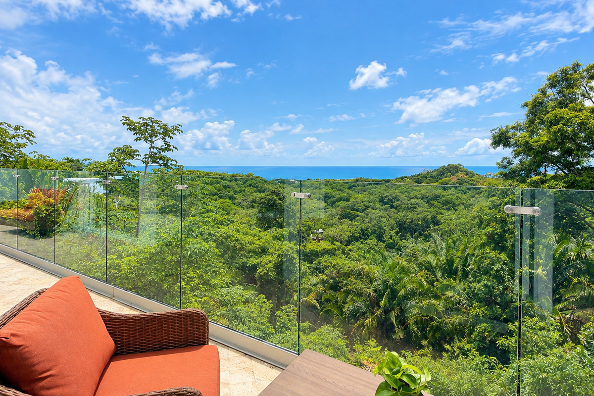 View from lower-level master bedroom