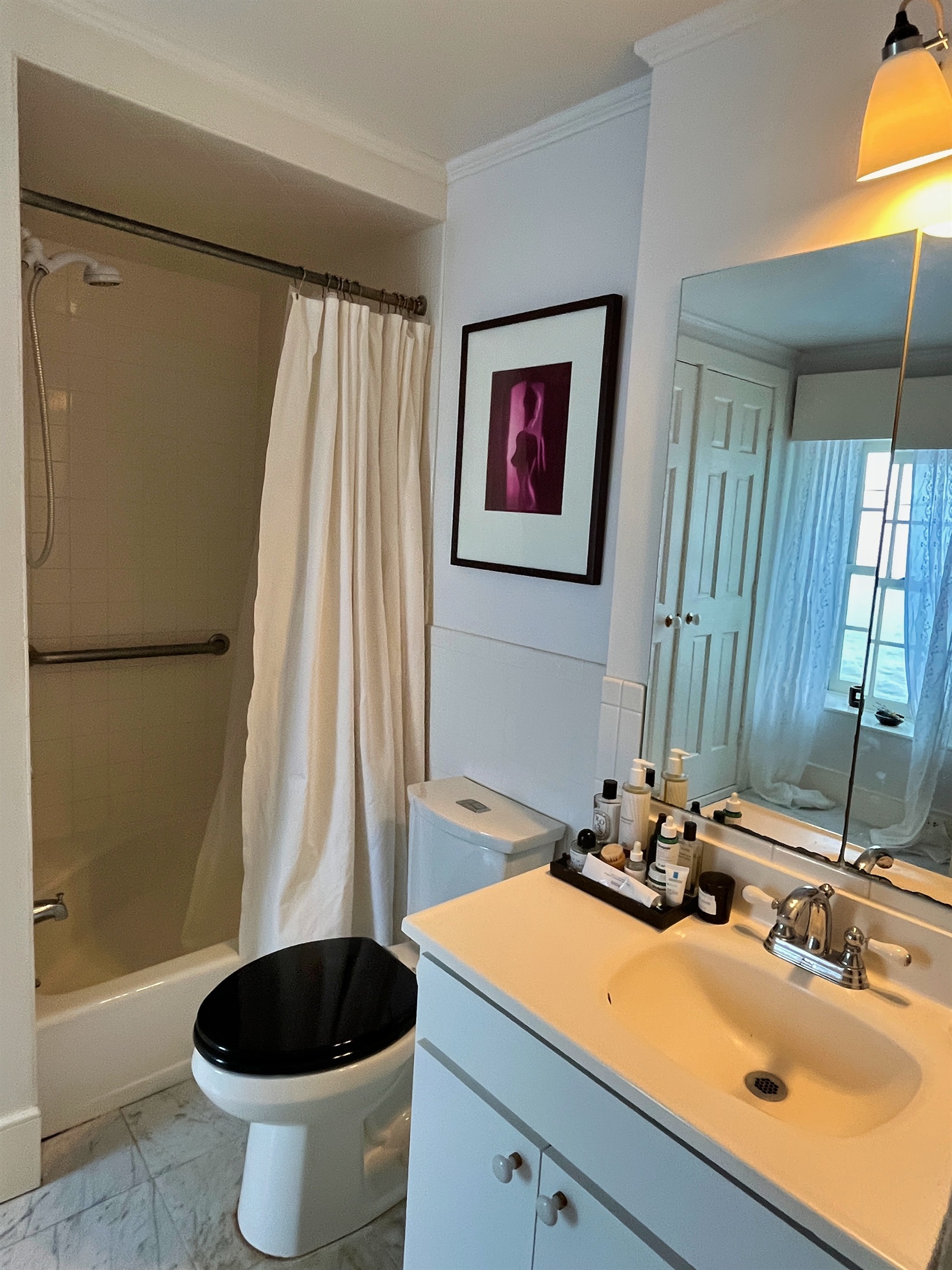 Hawk Field House - primary bedroom with ensuite full bathroom.