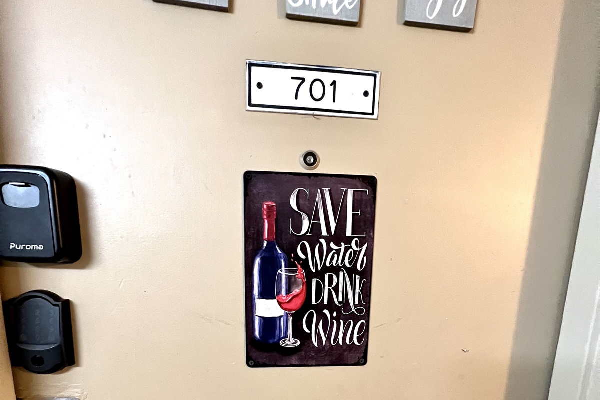 Electronic lock with private access code, no keys for your safety.