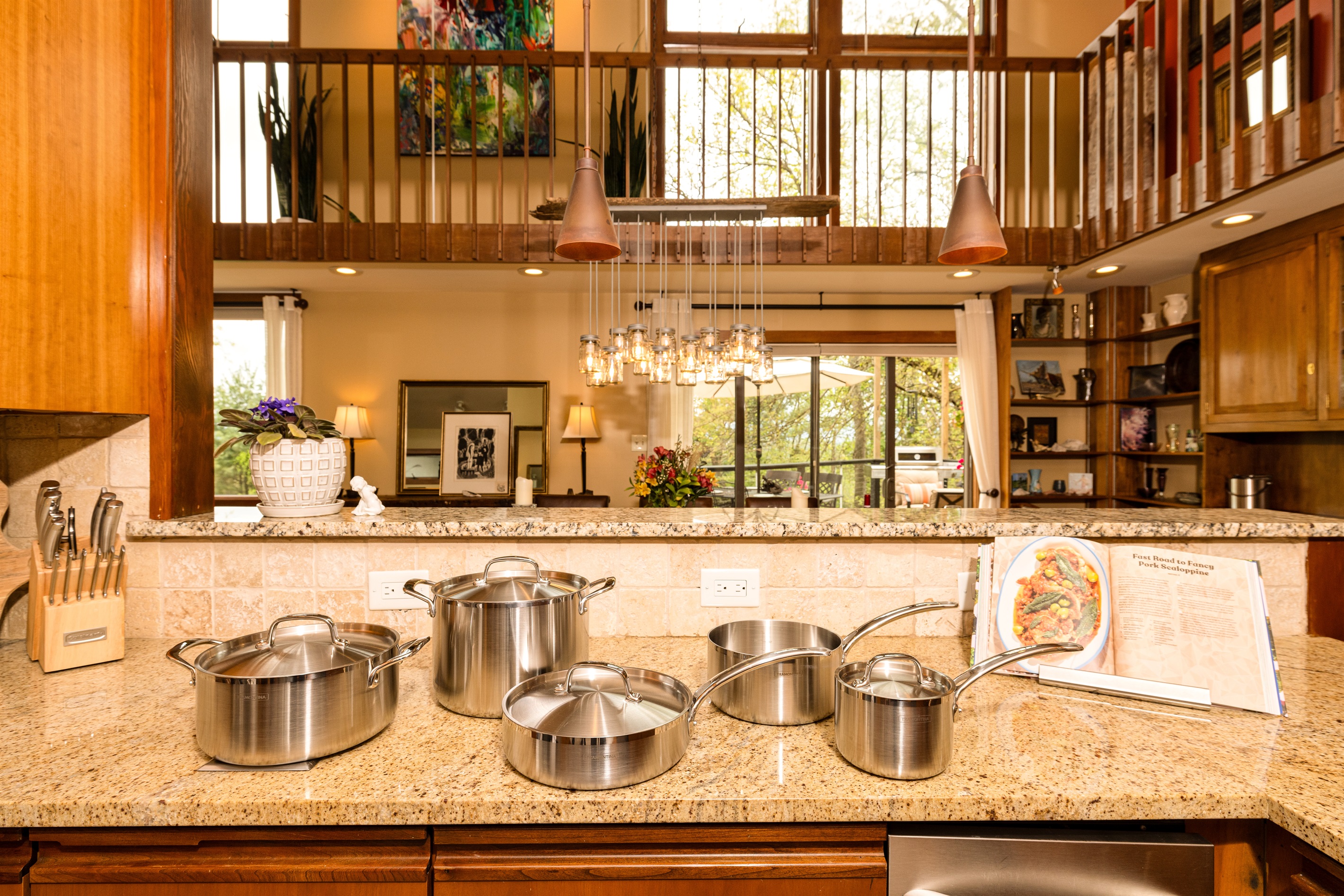 Stainless steel pots and pans, kettle. Cast iron skillet for that great southern cornbread too!