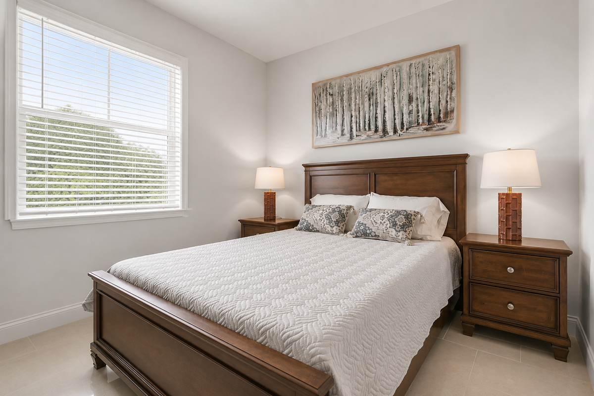 Warm woods, soft quilts, and a hush of calm make this bedroom a favorite for weary travelers. Tuck the little ones in early, or claim it for yourself—either way, it's the kind of room where sleep comes easy and mornings feel wonderfully unhurried.